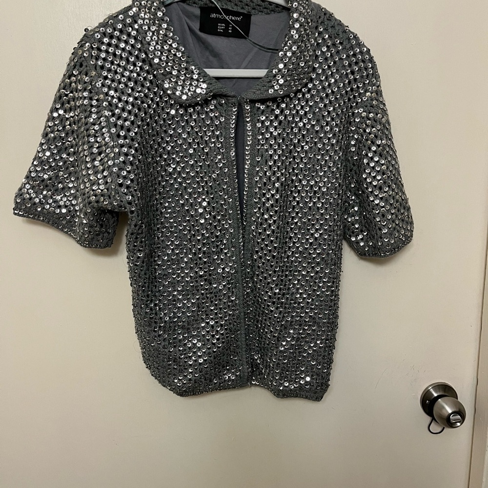 Atmosphere Silver Sequin Jacket - image 1
